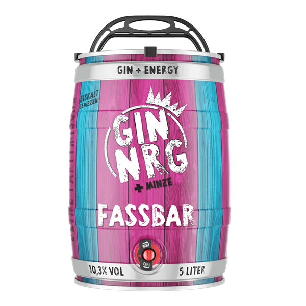 Bild von FASSBAR "GIN NRG" Gin & Energy Partyfass 5L